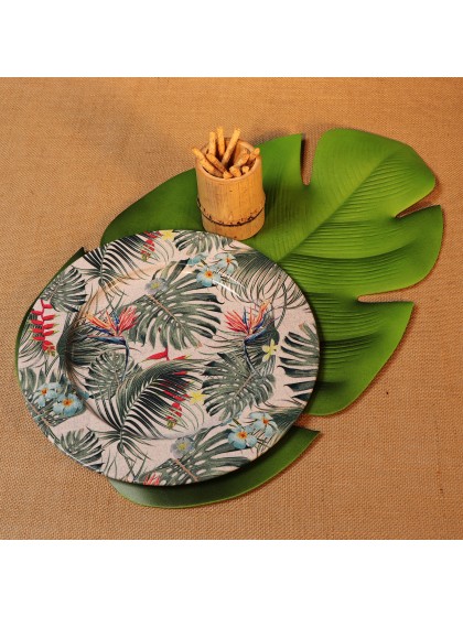 ASSIETTE DECO TROPICAL DIA 33CM X 1.5CM
