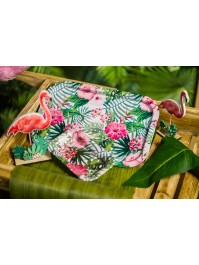 PLATEAU DECO FLEURS TROPICALES 34CM X 23CM X 1.5CM