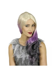 WIG CHRISTAL SILVER-BLOND AND PURPLE GREY 
