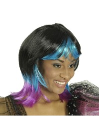 PERRUQUE MACARENA NOIR BLEU MAGENTA 