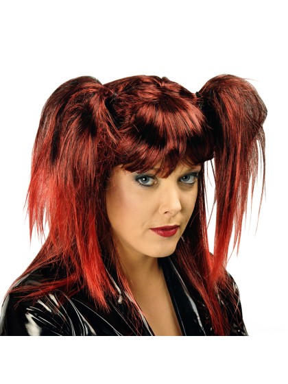 WIG ZORA RED WITH 2 PLAITS 