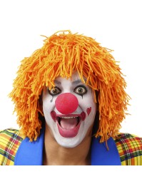 PERRUQUE CLOWN LAINE ORANGE 