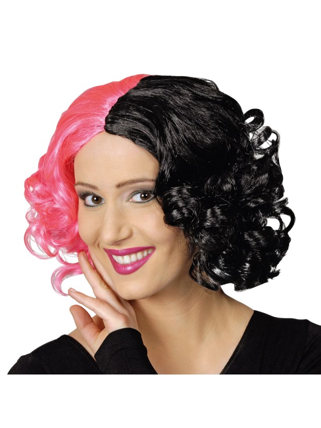 PERRUQUE LIZA FUSCHIA ET NOIR 