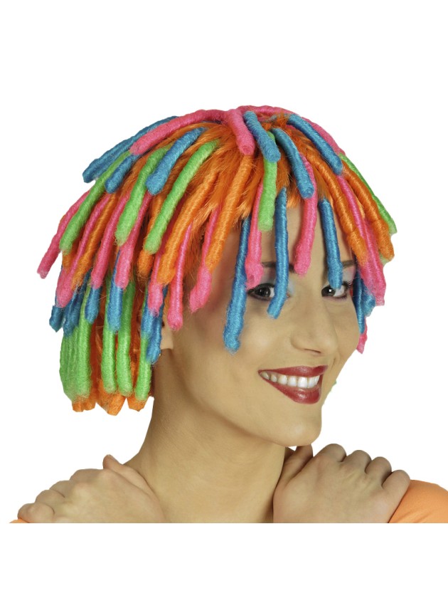 PERRUQUE FILLE RASTA BARIOLE 