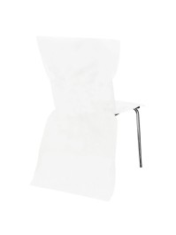 6 WHITE NON-WOVEN CHAIR COVERS 