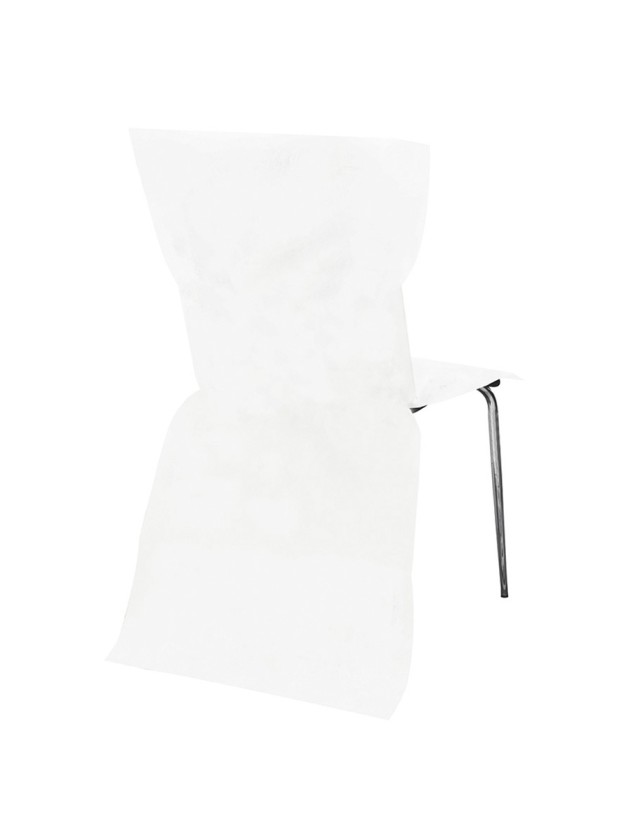 6 WHITE CHAIR PP COVERS DELUXE 