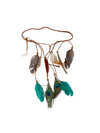 BANDEAU INDIEN PLUMES DE PAON 