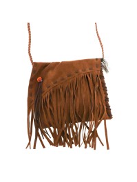 SAC MARRON INDIEN À FRANGES 