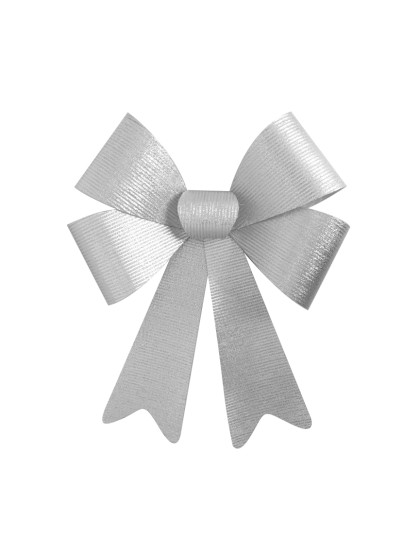 1 NOEUD ARGENT BRILLANT 36.5CM X 50.8CM