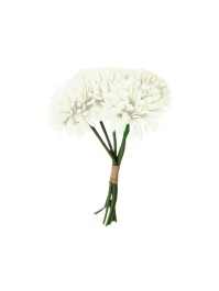 BOUQUET 6 DAHLIAS BLANC 26CM