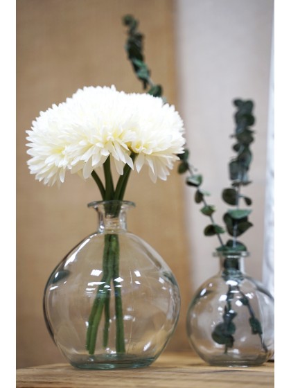 BUNCH OF 6 DAHLIA WHITE 26CM