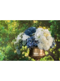 BUNCH OF 6 DAHLIA DENIM BLUE 26CM