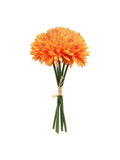 BOUQUET 6 DAHLIAS TANGERINE 26CM