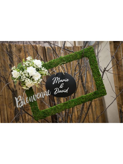 CADRE VEGETAL MOUSSE VERTE 60CM X 40CM