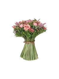 MIX GARDEN PINK ROSES WITH GREENERY DIA 16CM X 20CM
