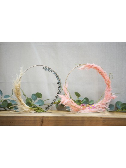 GOLDEN METAL CIRCLE TABLE CENTER 30CM