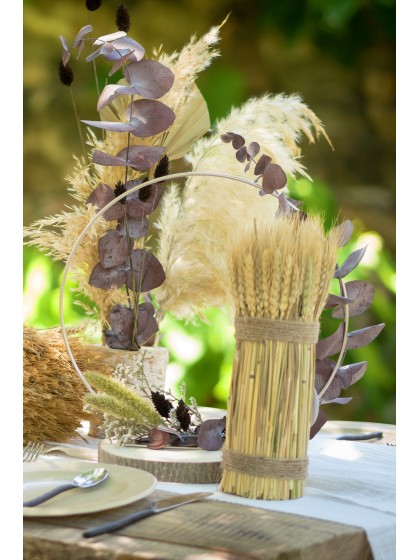 GOLDEN METAL CIRCLE TABLE CENTER 30CM