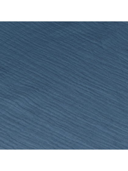 CHEMIN DE TABLE COTON GAUFRE BLEU DENIM 26CM X 3M