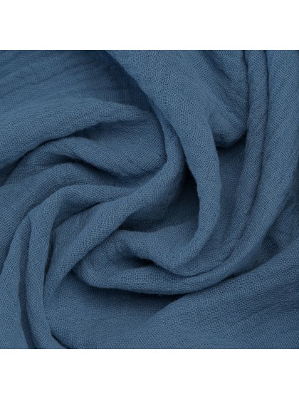 TABLE RUNNER COTTON EMBOSSED DENIM BLUE 26CM X 3M