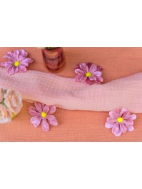TABLE RUNNER COTTON EMBOSSED TANGERINE 26CM X 3M