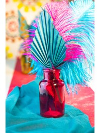 CHEMIN DE TABLE TARLATANE BLEU CANARD 28CM X 3M