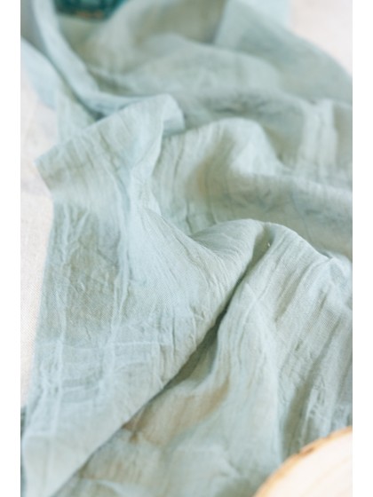 TABLE RUNNER CHIFFON SAGE GREEN 28CM X 3M