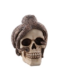 RESIN SKULL WITH OCTOPUS 12.2 X 14.8 X 15.3CM