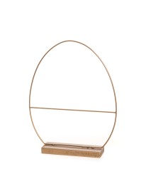 CENTRE DE TABLE METAL FORME OEUF 22CM X 5CM X 28CM