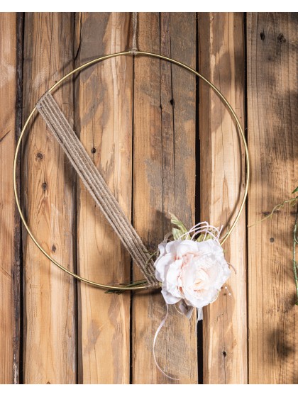 METAL RING TO HANG WITH JUTE ROPE DIA 35CM X 0.3CM