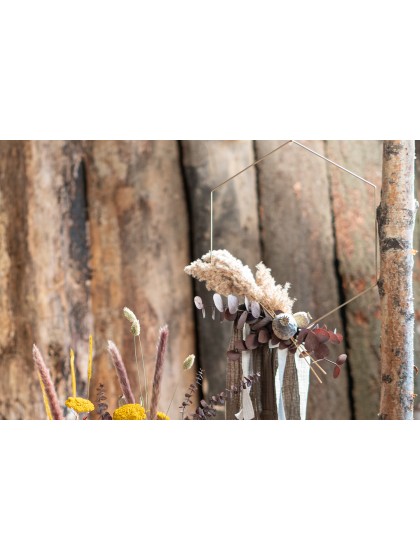 SUSPENSION METAL HEXAGONAL OR 40CM X 40CM X 0.3CM