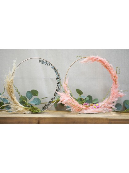 GOLDEN METAL CIRCLE TABLE CENTER 50CM