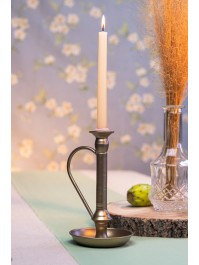 METAL CANDLE HOLDER WITH HANDLES DIA 9.5CM X 31.5CM
