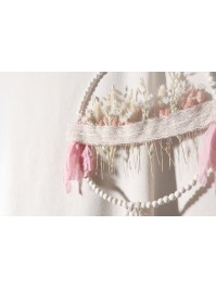 ANNEAU PERLES BOIS A SUSPENDRE DIA 26CM X 1.4CM