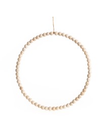 WOODEN BEAD RING TO HANG DIA 35.5CM X 1.4CM