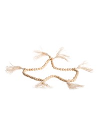 GUIRLANDE PERLES BOIS 120CM X 1.4CM X 1.4CM