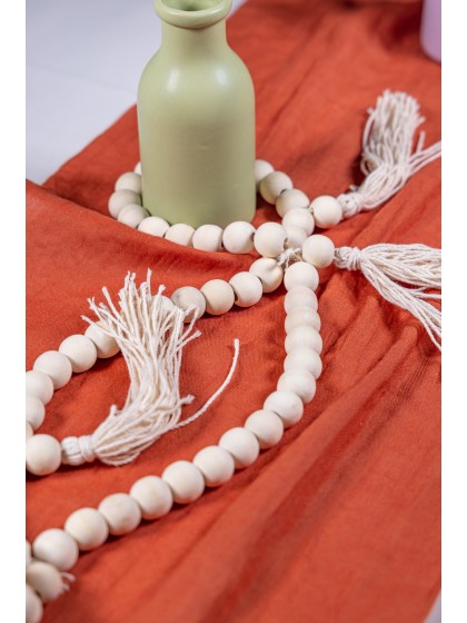 WOODEN BEADS GARLAND 120CM X 1.4CM X 1.4CM