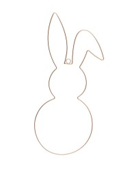 LAPIN METAL DORE A SUSPENDRE 25CM X 0.4CM X 59CM