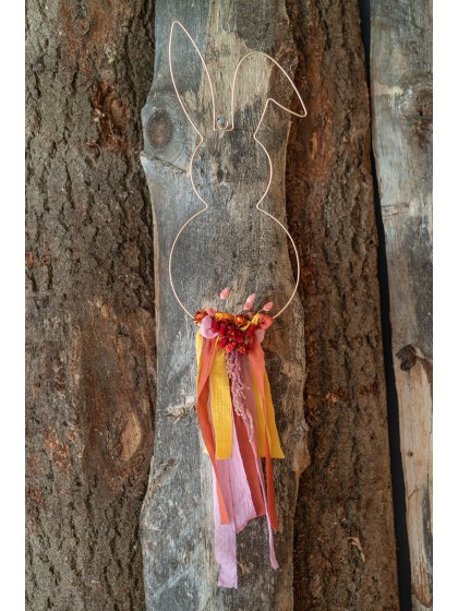 LAPIN METAL DORE A SUSPENDRE 25CM X 0.4CM X 59CM