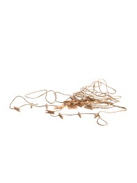 JUTE GARLAND 3M W/ 30 WOODEN CLIPS 2.5CM