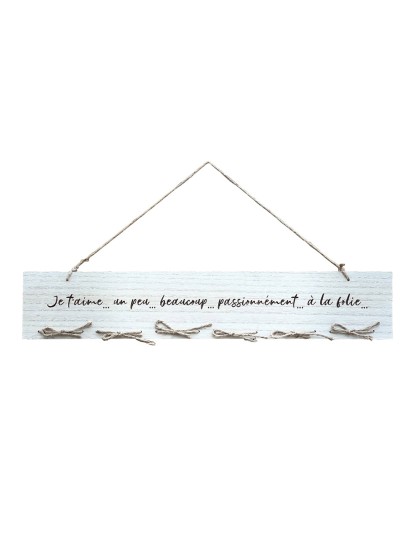 WOODEN FRAME WITH JUTE BOWS 60CM X 0.6 CM X 11CM