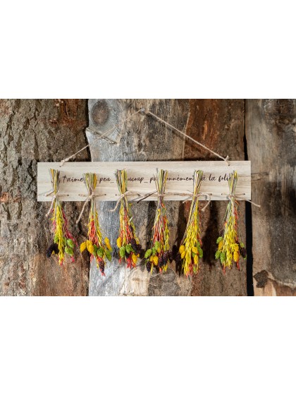 SUSPENSION BOIS NOEUDS JUTE 60CM X 0.6 CM X 11CM