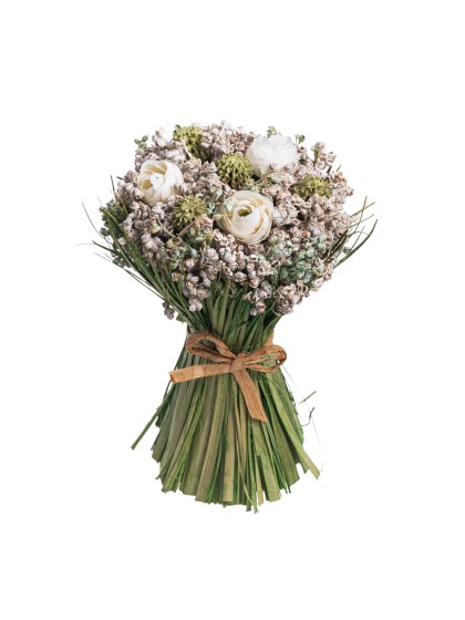 BOUQUET GARDEN ROSES CREAM MINT DIA 9.5CM X 15CM