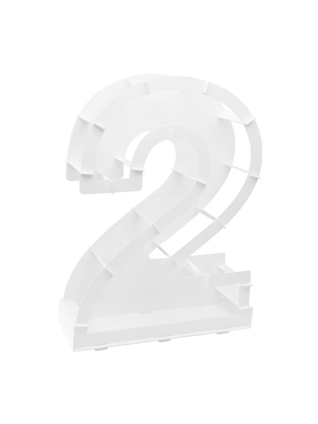 BALLOON FRAME NUMBER 2 WHITE 38CM X 14CM X 63.5CM