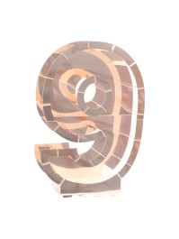 BALLOON FRAME NUMBER 9 PINK GOLD 41.5CM X 14CM X 63.5CM