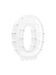 BALLOON FRAME NUMBER 0 WHITE 43.5CM X 14CM X 63.5CM