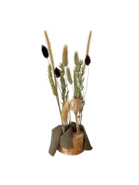 COMPOSITION FIRENZE - WOODEN CHIP NATURAL DIA 8.5CM X 29CM