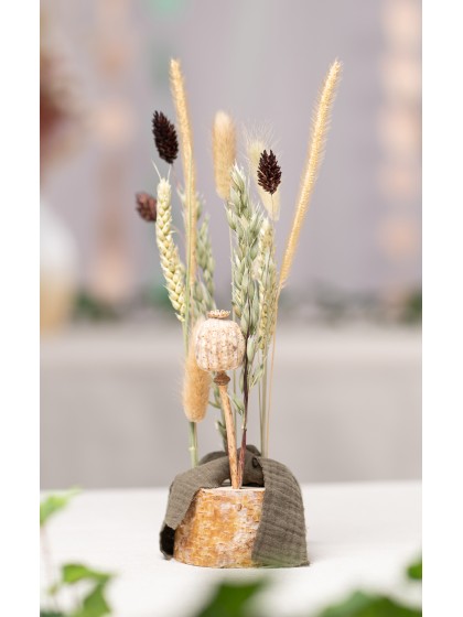 COMPOSITION FIRENZE - WOODEN CHIP NATURAL DIA 8.5CM X 29CM