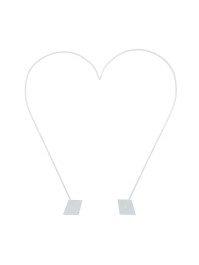 COEUR METAL BLANC A ASSEMBLER SUR 2 SUPPORTS 30CM X 240CM X 250CM