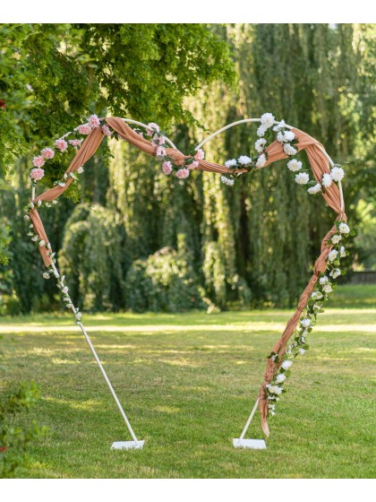 COEUR METAL BLANC A ASSEMBLER SUR 2 SUPPORTS 30CM X 240CM X 250CM