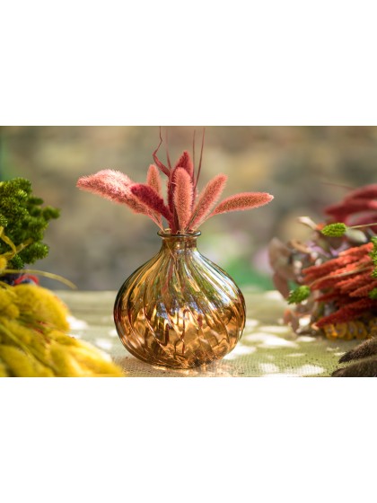 VASE BELLA BRUN HAVANE DIA 17CM X 17CM